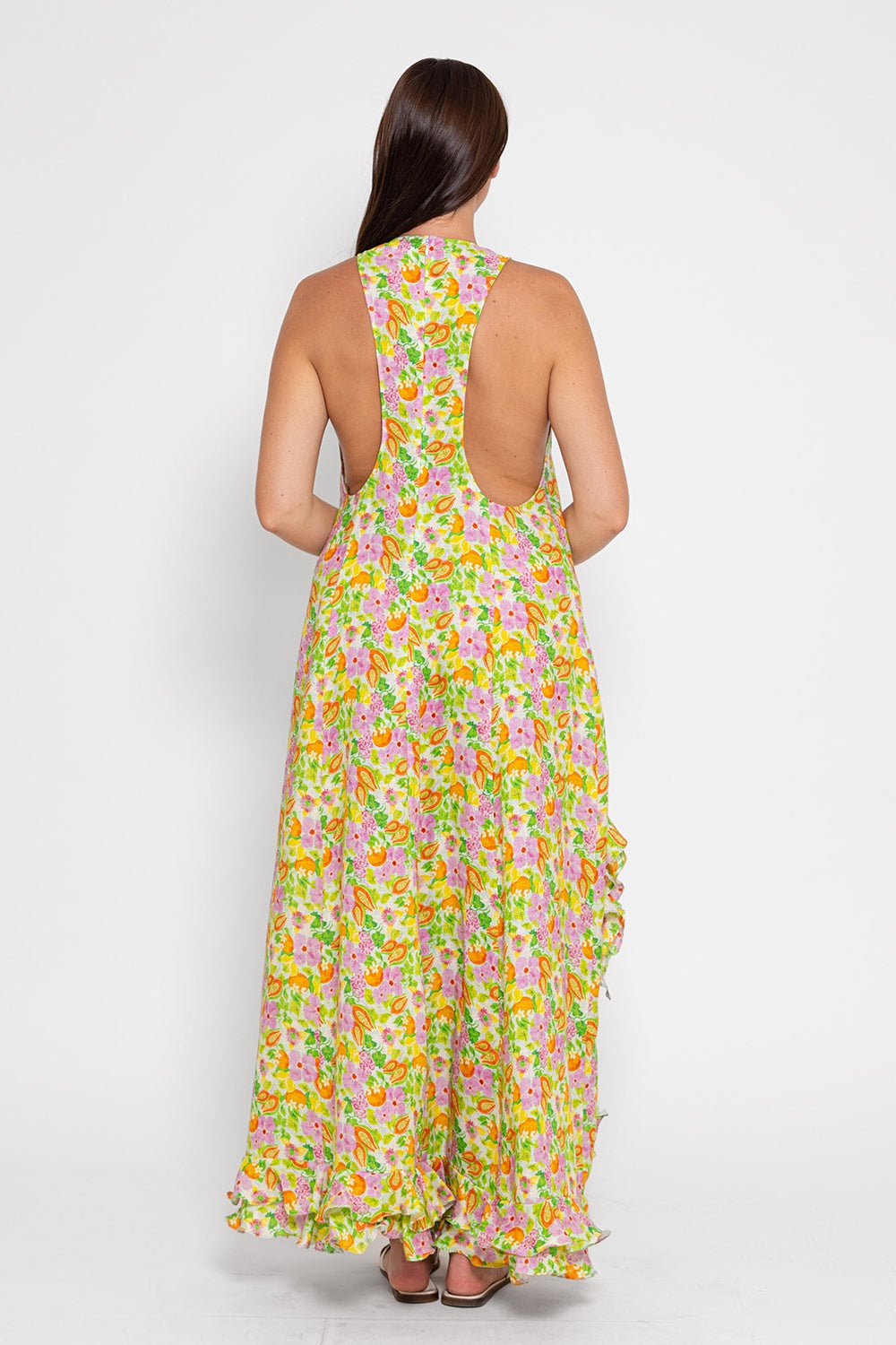 MOLLY LINEN MAXI DRESS | MALLORCA PRINT | FINAL SALE