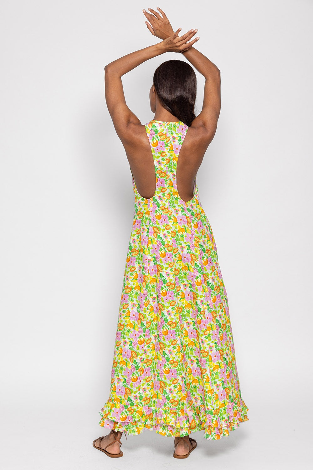 MOLLY LINEN MAXI DRESS | MALLORCA PRINT | FINAL SALE