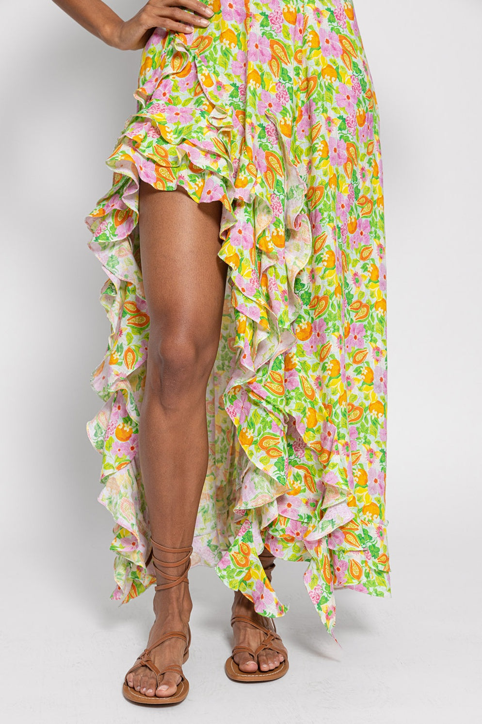 MOLLY LINEN MAXI DRESS | MALLORCA PRINT | FINAL SALE