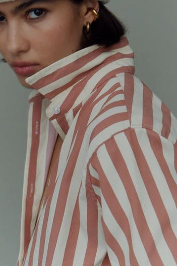 BUOY Orange Striped Shirt