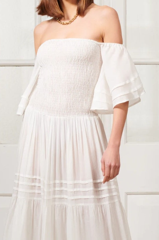 Valentina Dress in LENZING Linen | Soft White - FINAL SALE