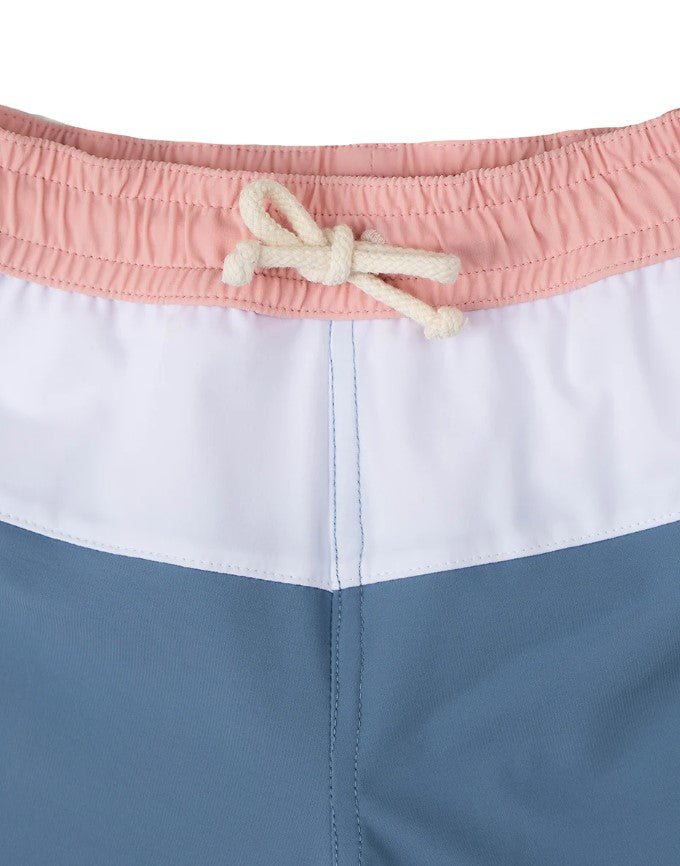 MENS Harry Swim Shorts - Light Blue &amp; Pink