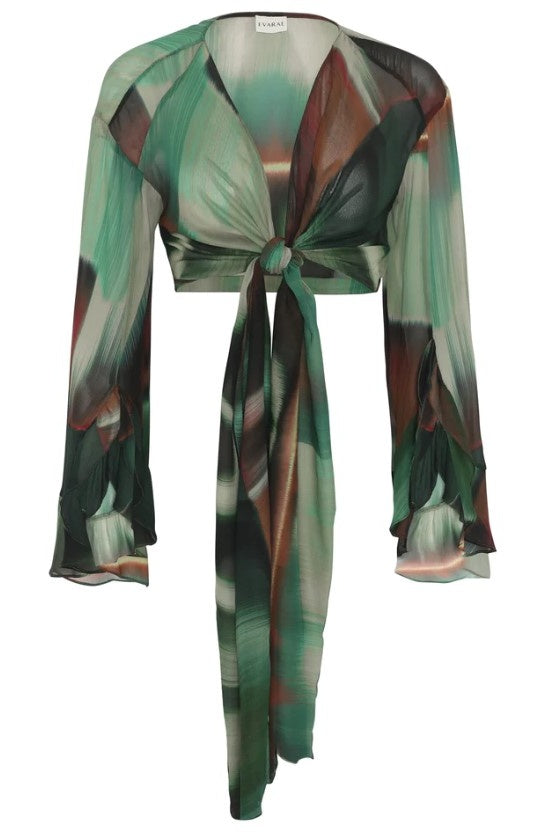 SOPHIA TOP IN GEORGETTE - LUSH OMBRE | FINAL SALE