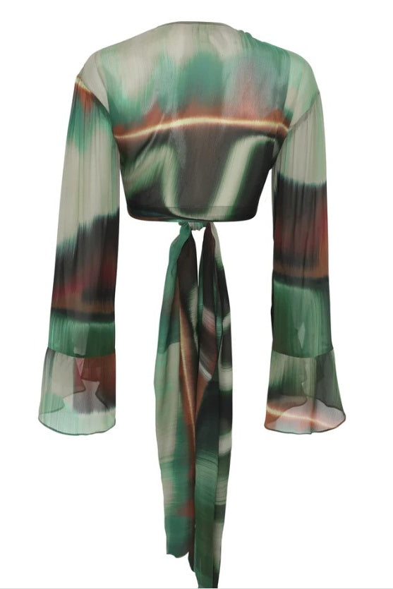 SOPHIA TOP IN GEORGETTE - LUSH OMBRE | FINAL SALE