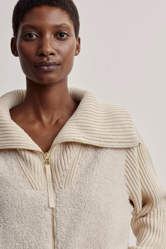 Ardley Zip Through Knit Jacket | Sandshell