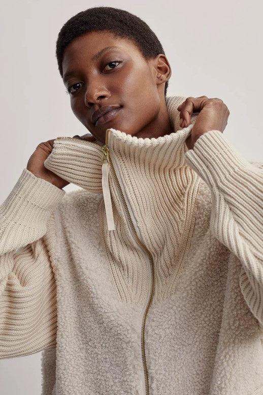 Ardley Zip Through Knit Jacket | Sandshell