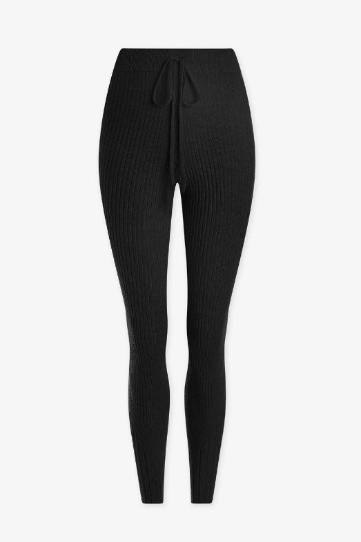 Mocado Rib Knit Legging | Black