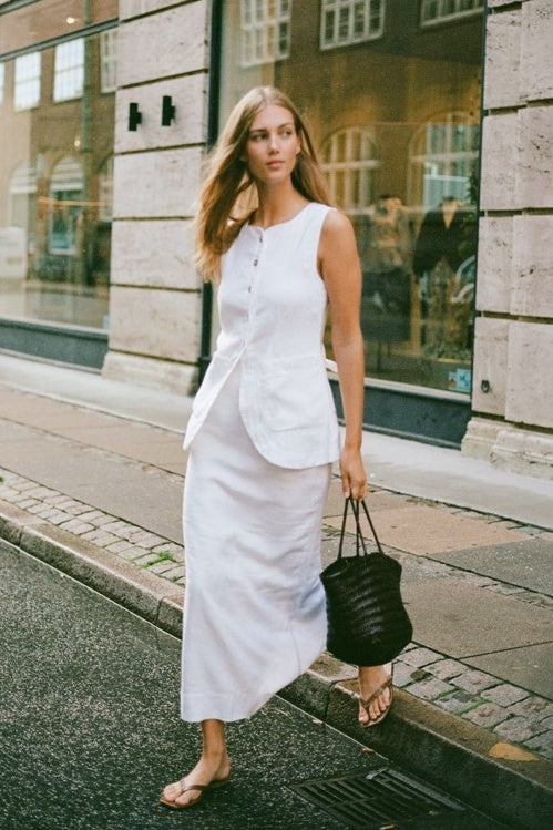 Emma Linen Waistcoat Vest - Tyde-London