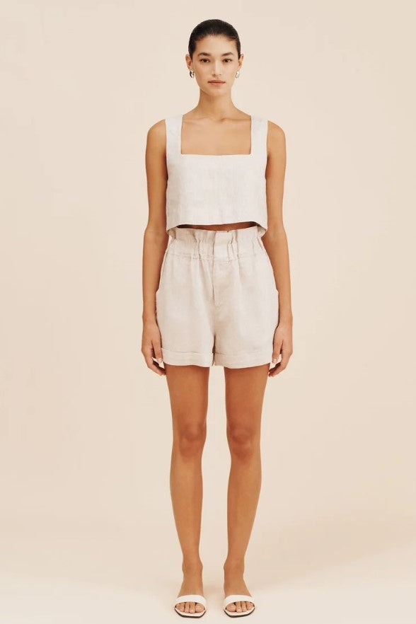 Alice Linen Crop Top