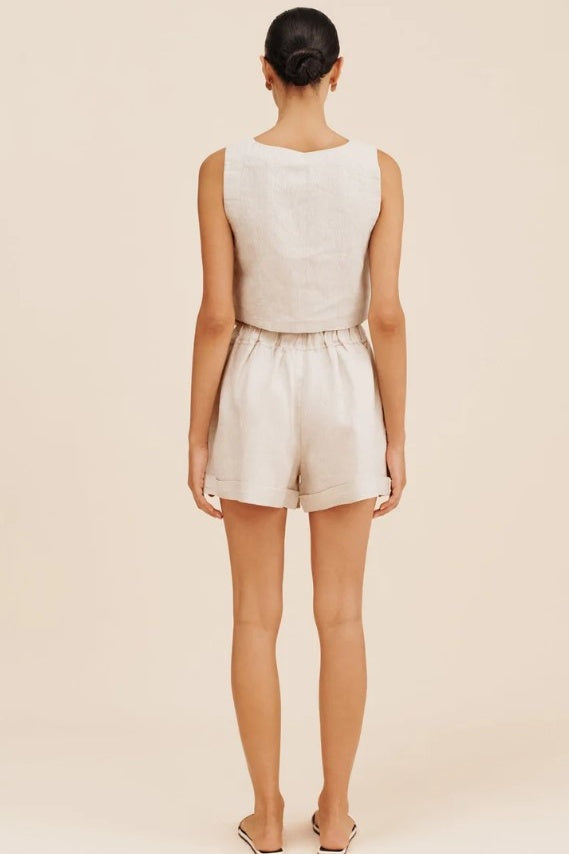 Alice Linen Crop Top