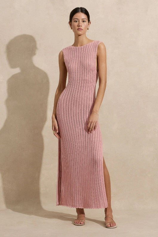 POINTELLE MAXI DRESS | ROSE - FINAL SALE