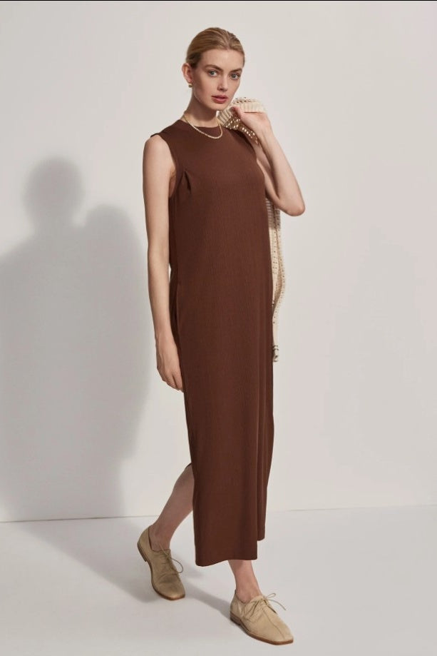 Kayla Midi Dress | Chestnut FINAL SALE