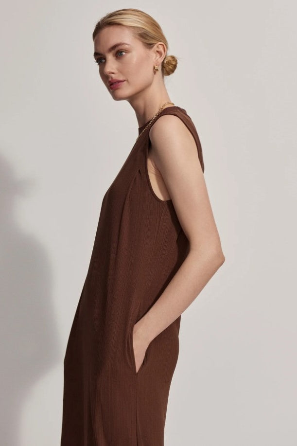 Kayla Midi Dress | Chestnut FINAL SALE