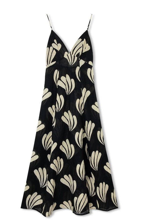 PALM LINEN DRESS - FINAL SALE