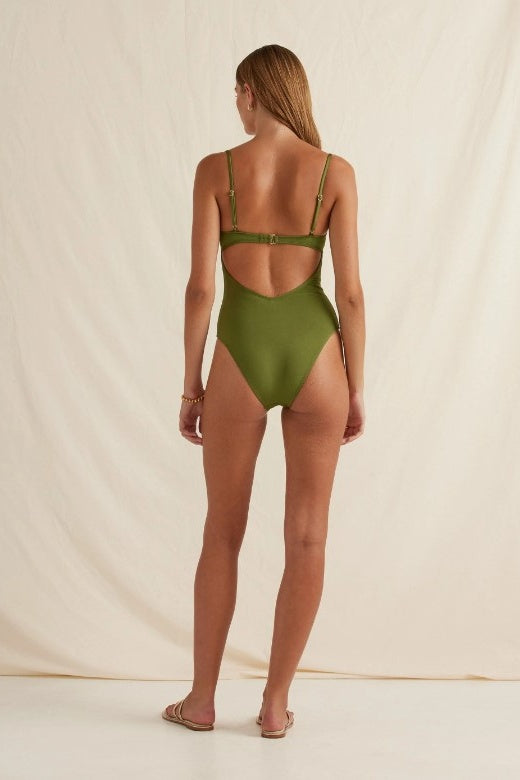 Ruched Cup One Piece Swimsuit