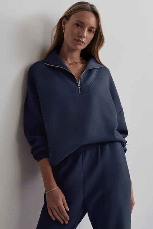 Hawley Half-Zip Sweat | Navy