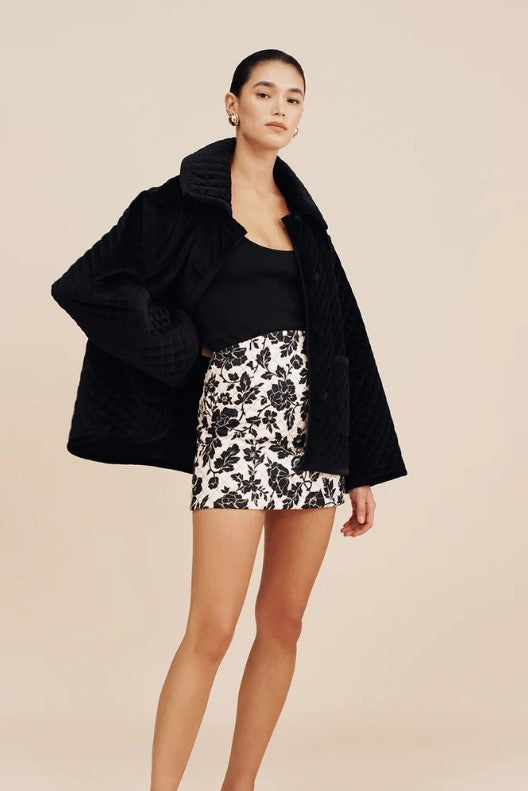 ROMEO MINI SKIRT - NOIR BLOOM - FINAL SALE