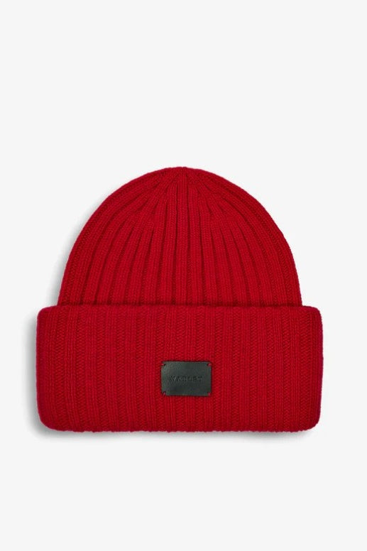 Elva Chunky Rib Beanie | Red