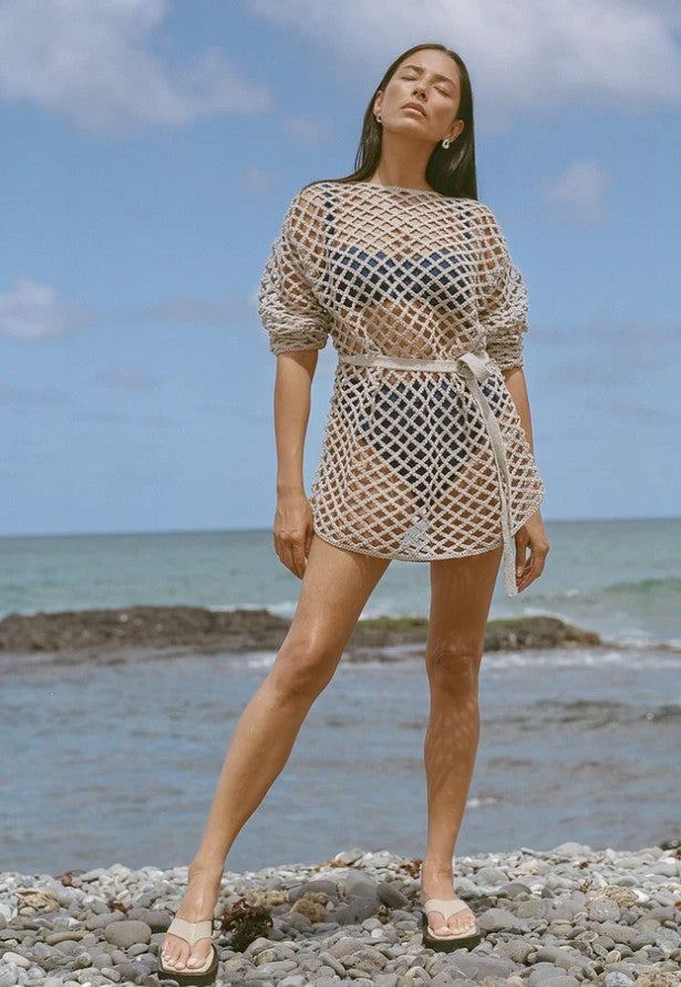 Husk Lattice Knit Tunic Top