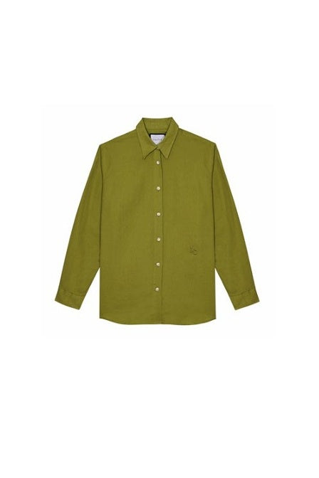 BUOY - Citrus Green Linen Shirt