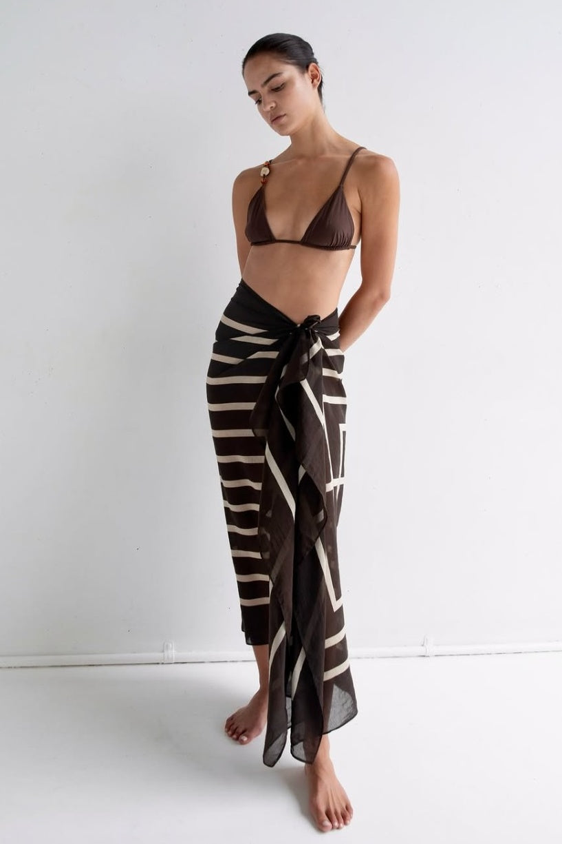 Krys Sarong - Umber &amp; Cream