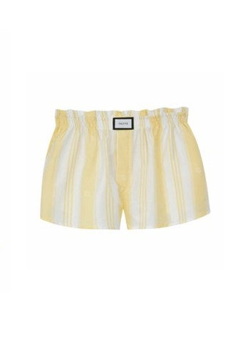 PALMA Shorts | Bespoke Yellow Stripe Cotton Short
