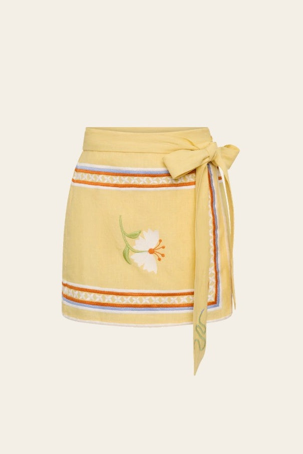 Zuri Mini Skirt Charm Embroidery