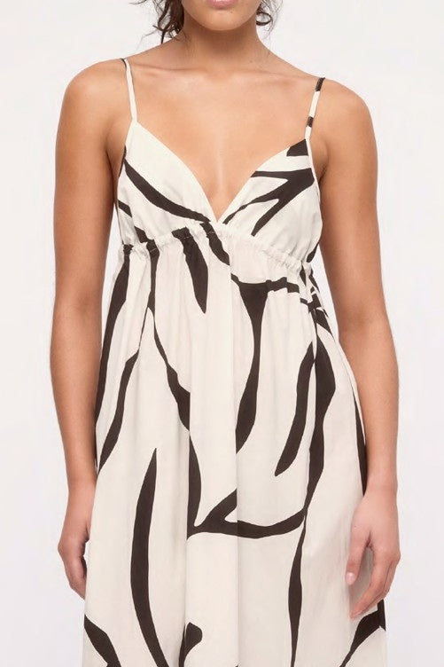 Cotton Dress - Cream Flower