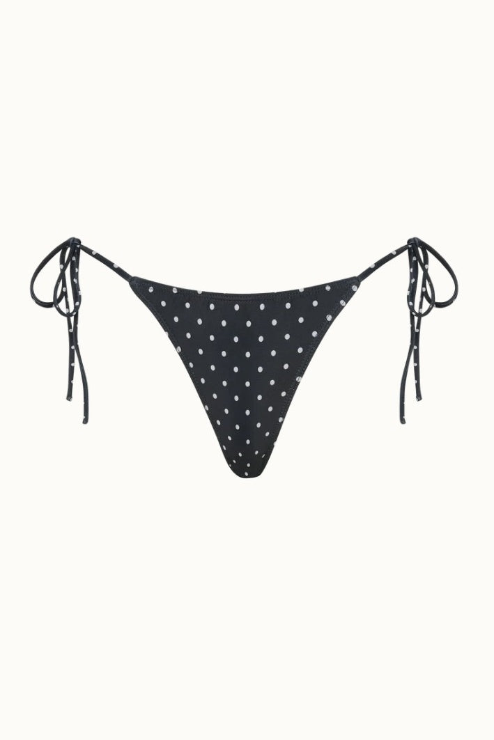 Leo Bikini Bottom Lola Polka Dot Black Cream