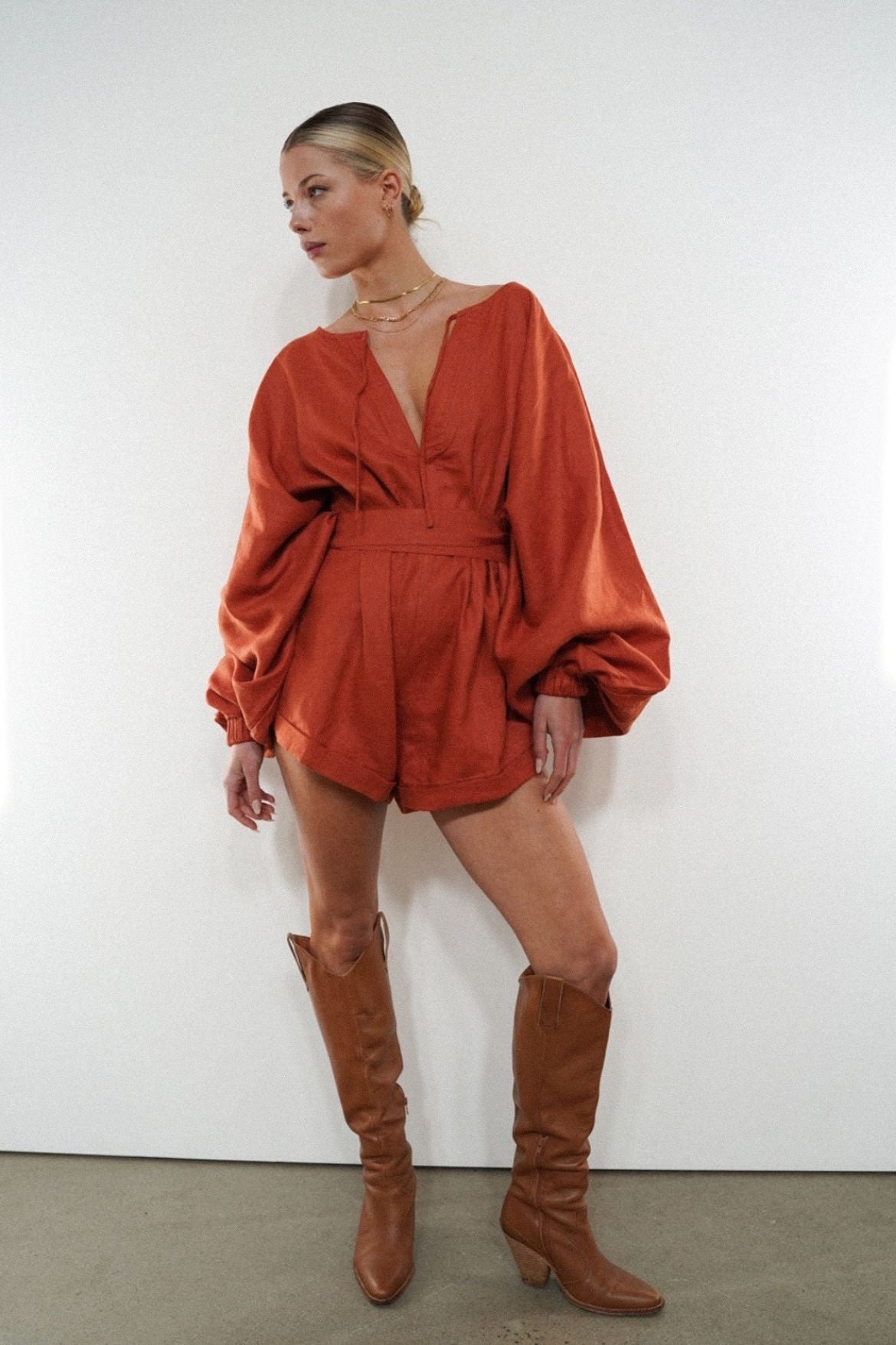 Keros Romper |  Terracotta  | FINAL SALE