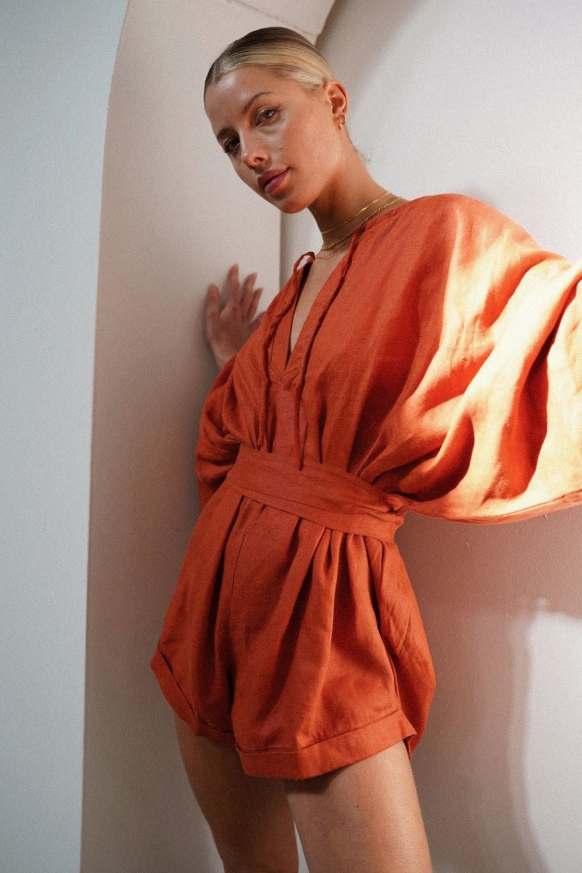 Keros Romper |  Terracotta  | FINAL SALE