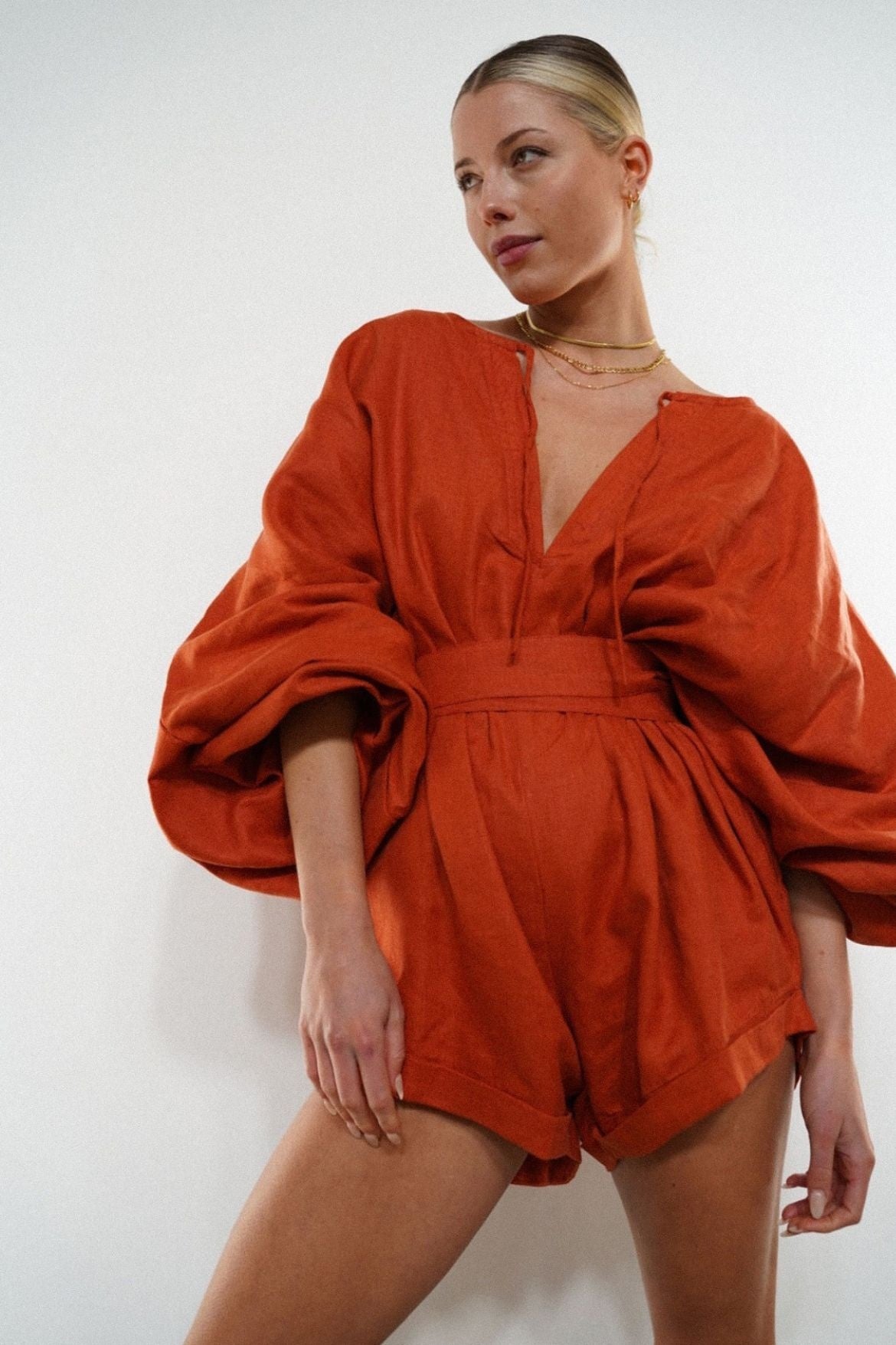 Keros Romper |  Terracotta  | FINAL SALE