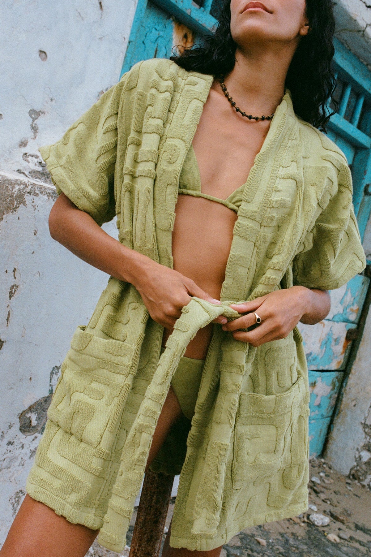 Towelling Mini Robe | Kin Aloe