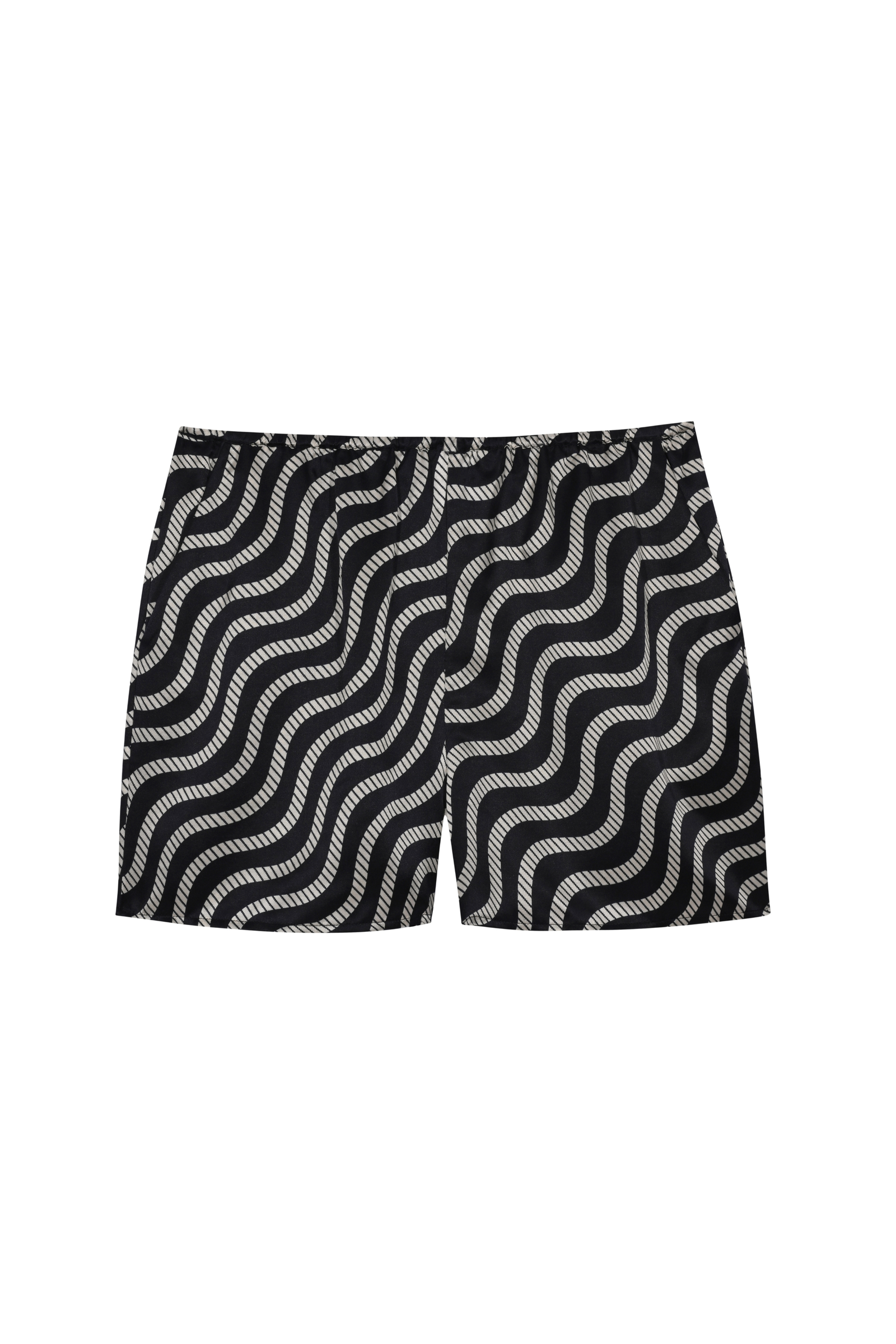 FIJI - Bespoke Navy Wave Striped Short - FINAL SALE
