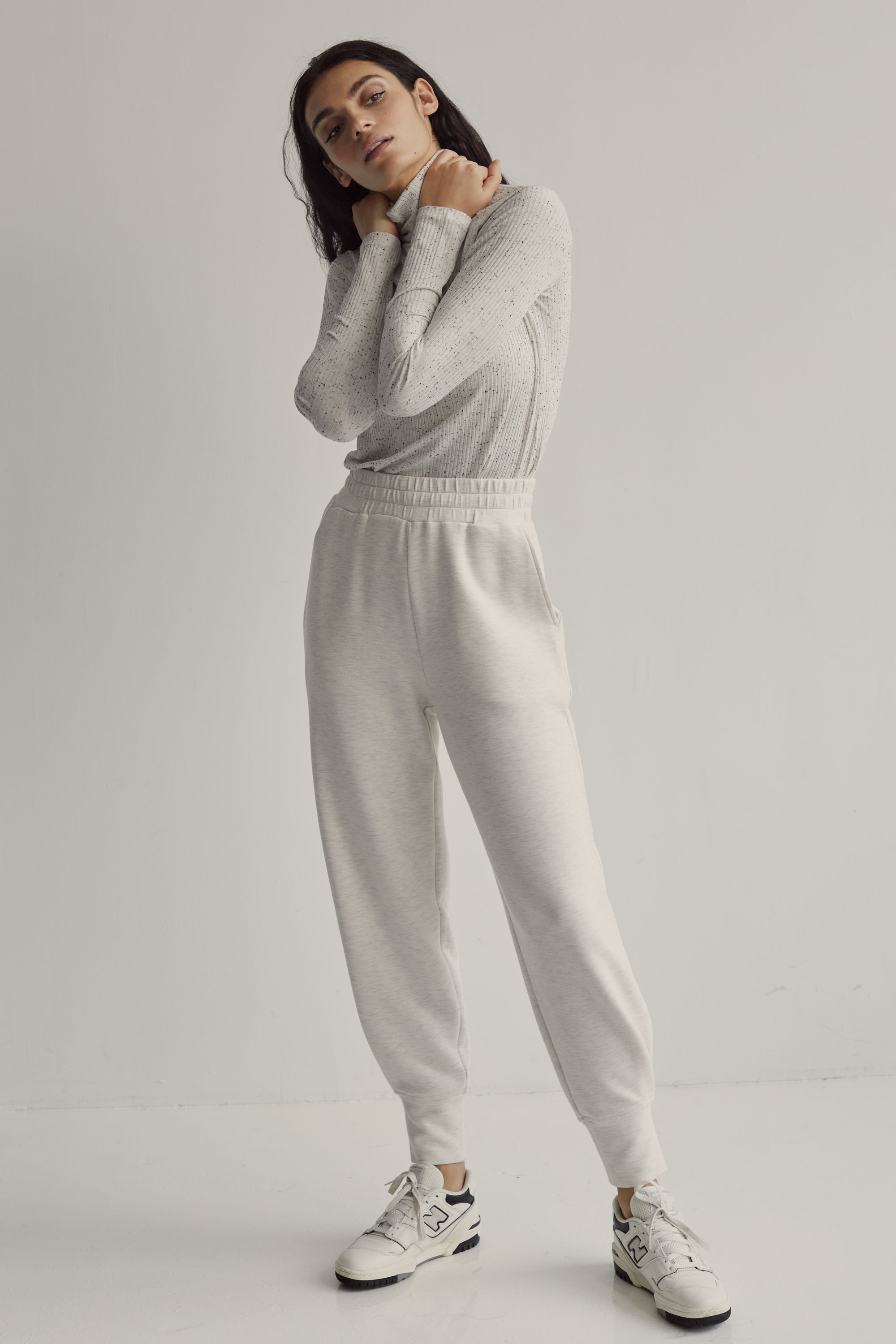 The Relaxed Pant 27.5" | Ivory Marl