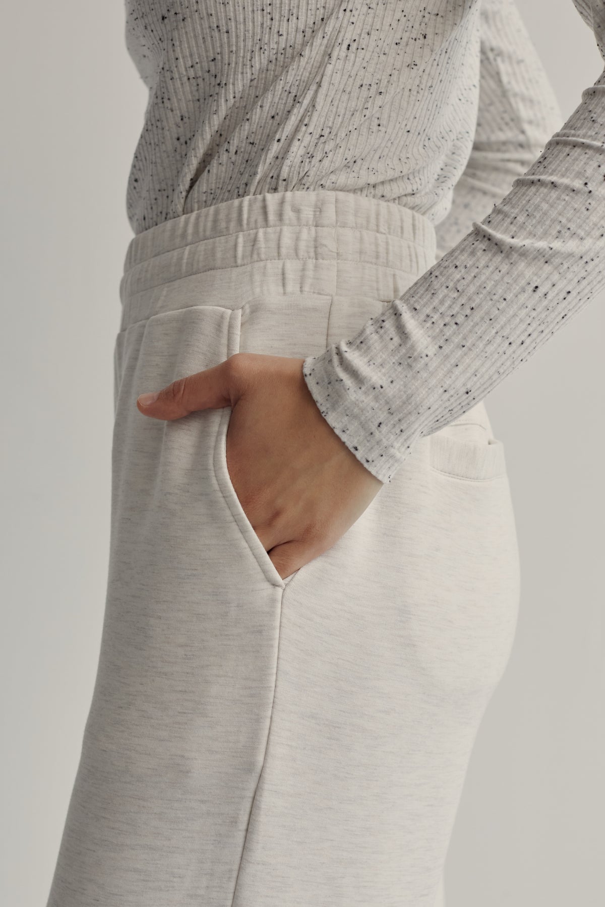 The Relaxed Pant 27.5&quot; | Ivory Marl