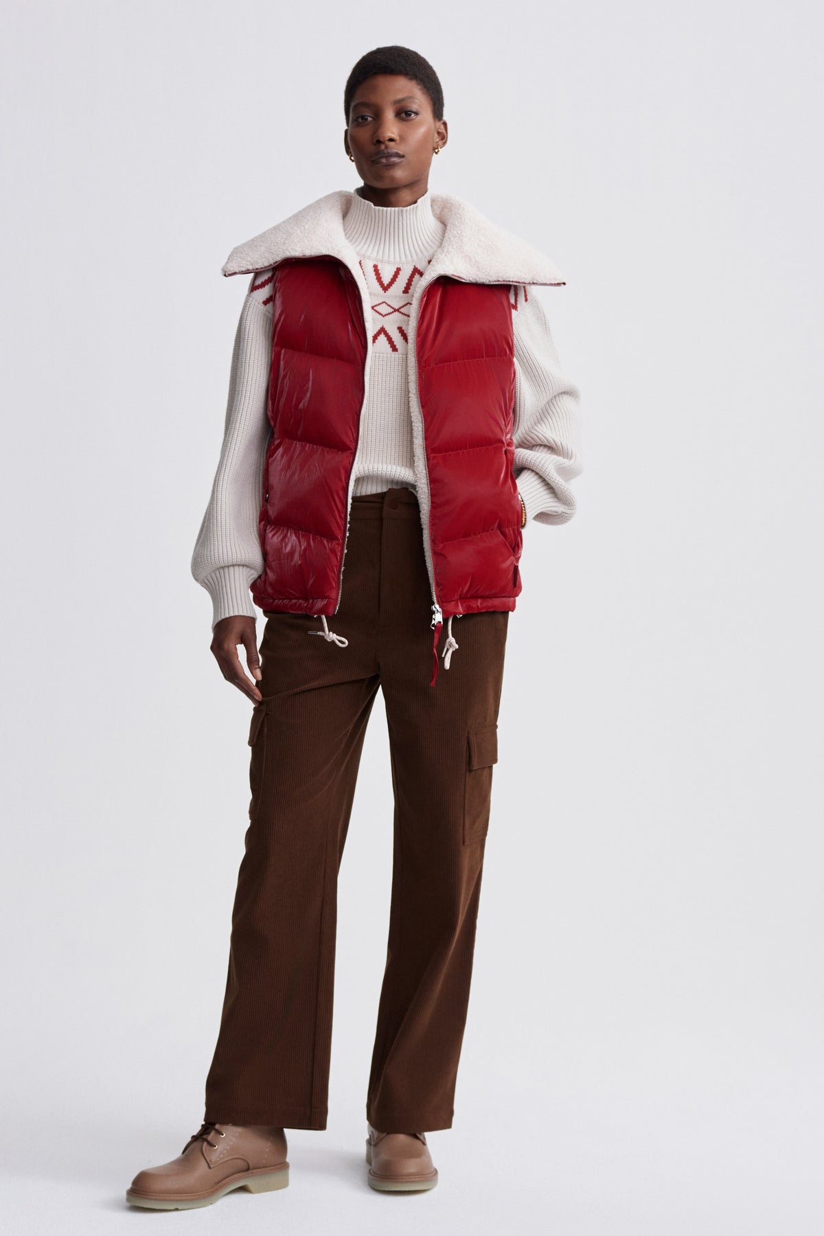 Brock Puffer Gilet | Red - FINAL SALE