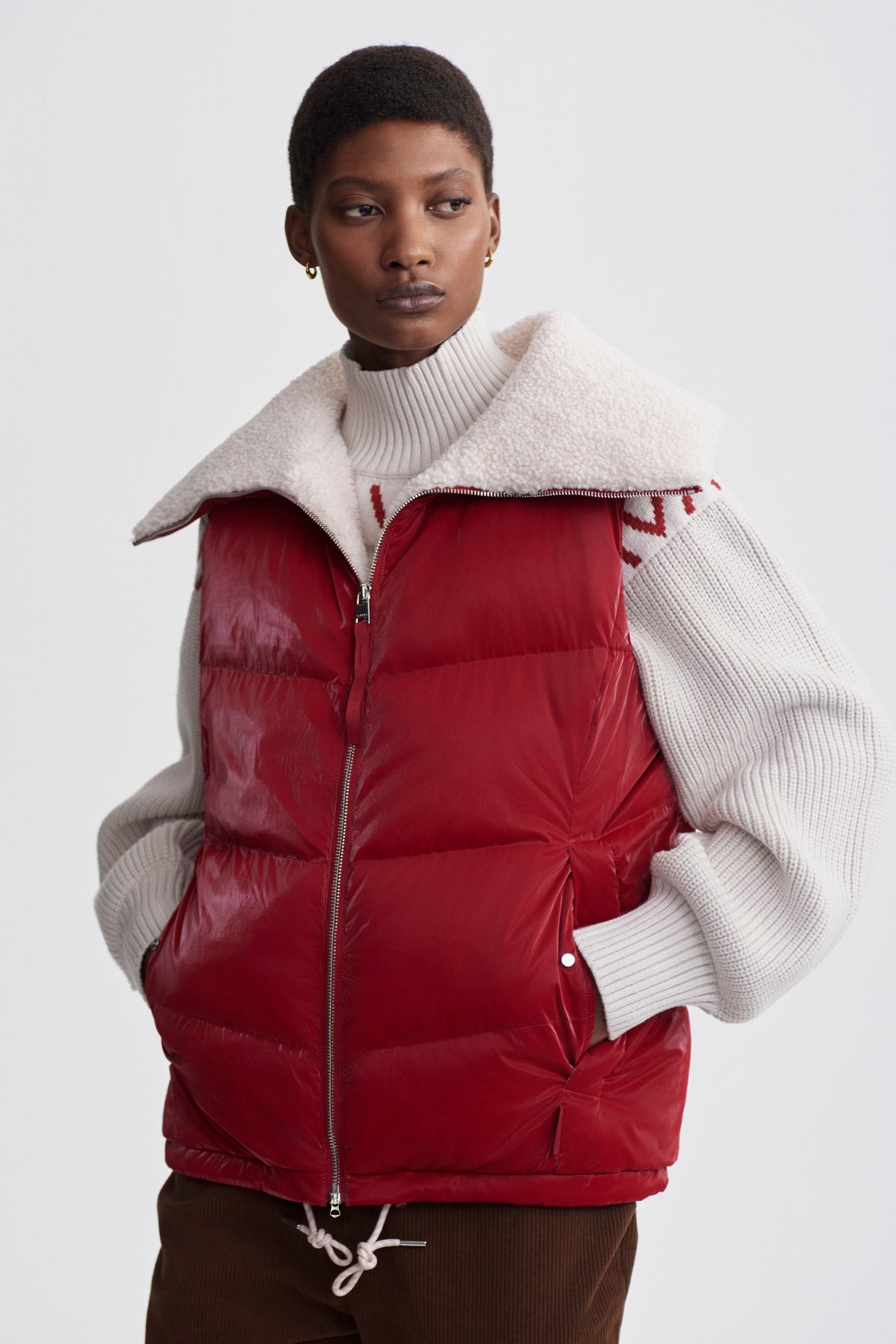 Brock Puffer Gilet | Red - FINAL SALE