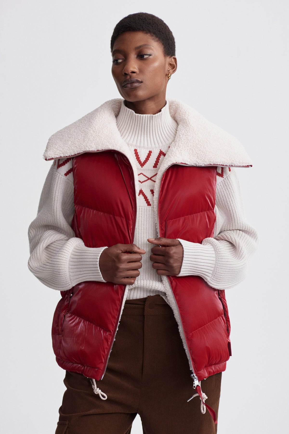 Brock Puffer Gilet | Red - FINAL SALE