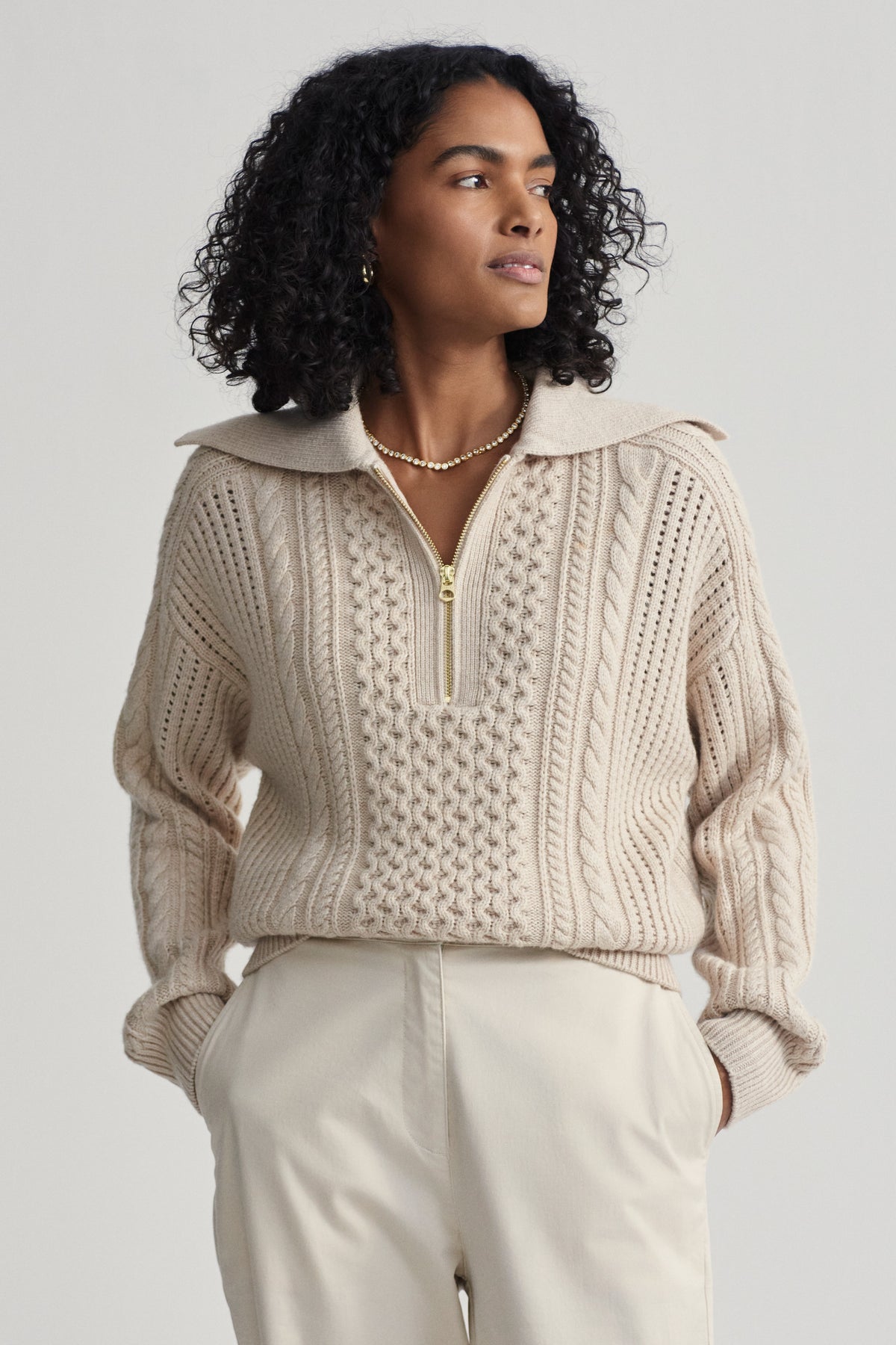Camello Cable Knit Sweater