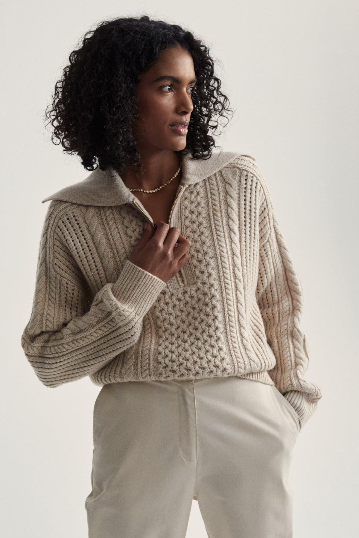Camello Cable Knit Sweater