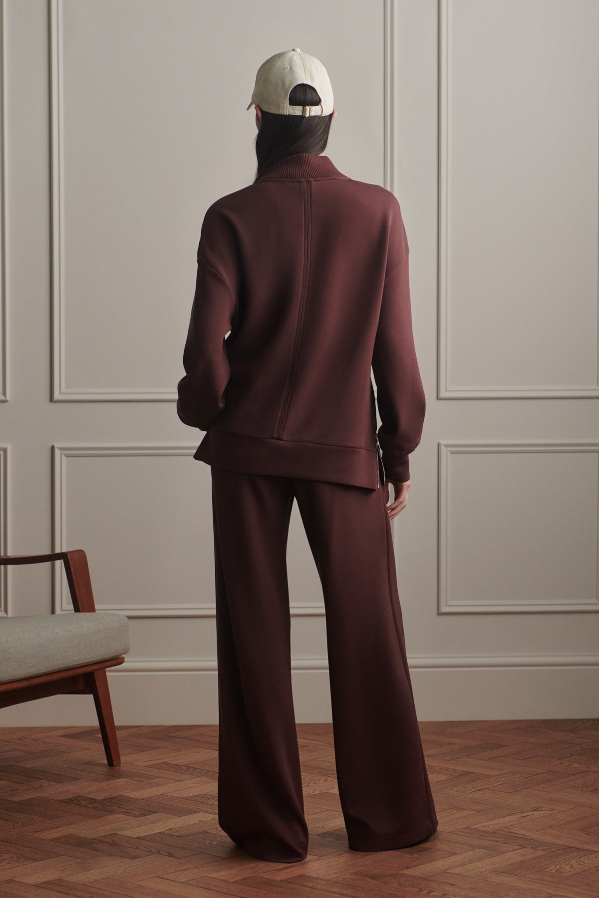 The Wide Leg Pant 30" | Deep Mahogany