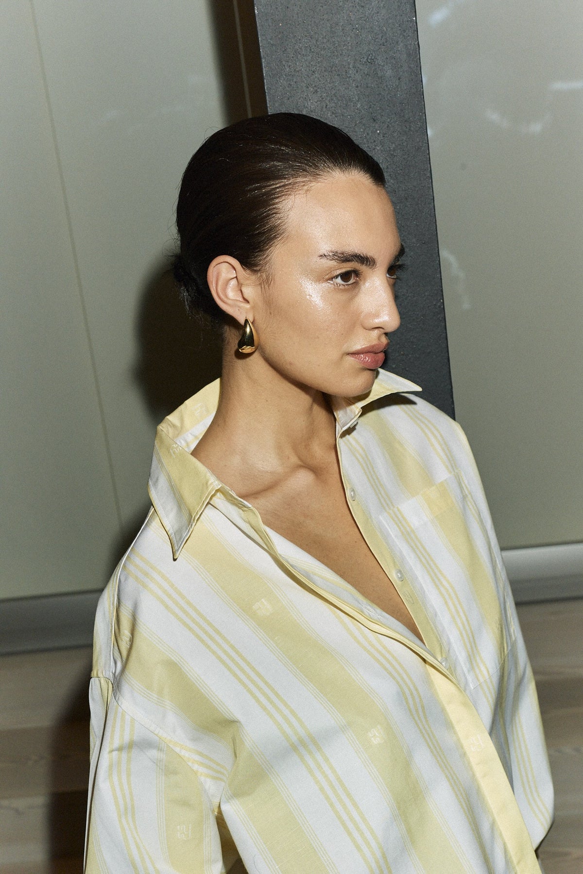 PALMA Shirt | Bespoke Yellow Stripe Cotton Shirt