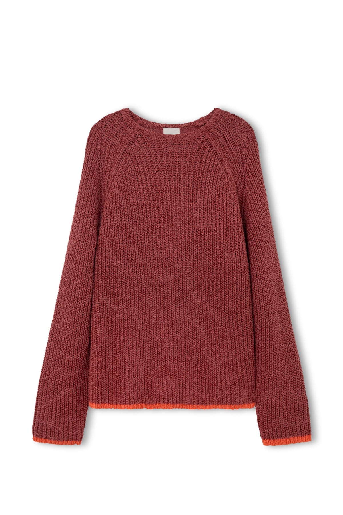PLUM CONTRAST RIB KNIT JUMPER - FINAL SALE