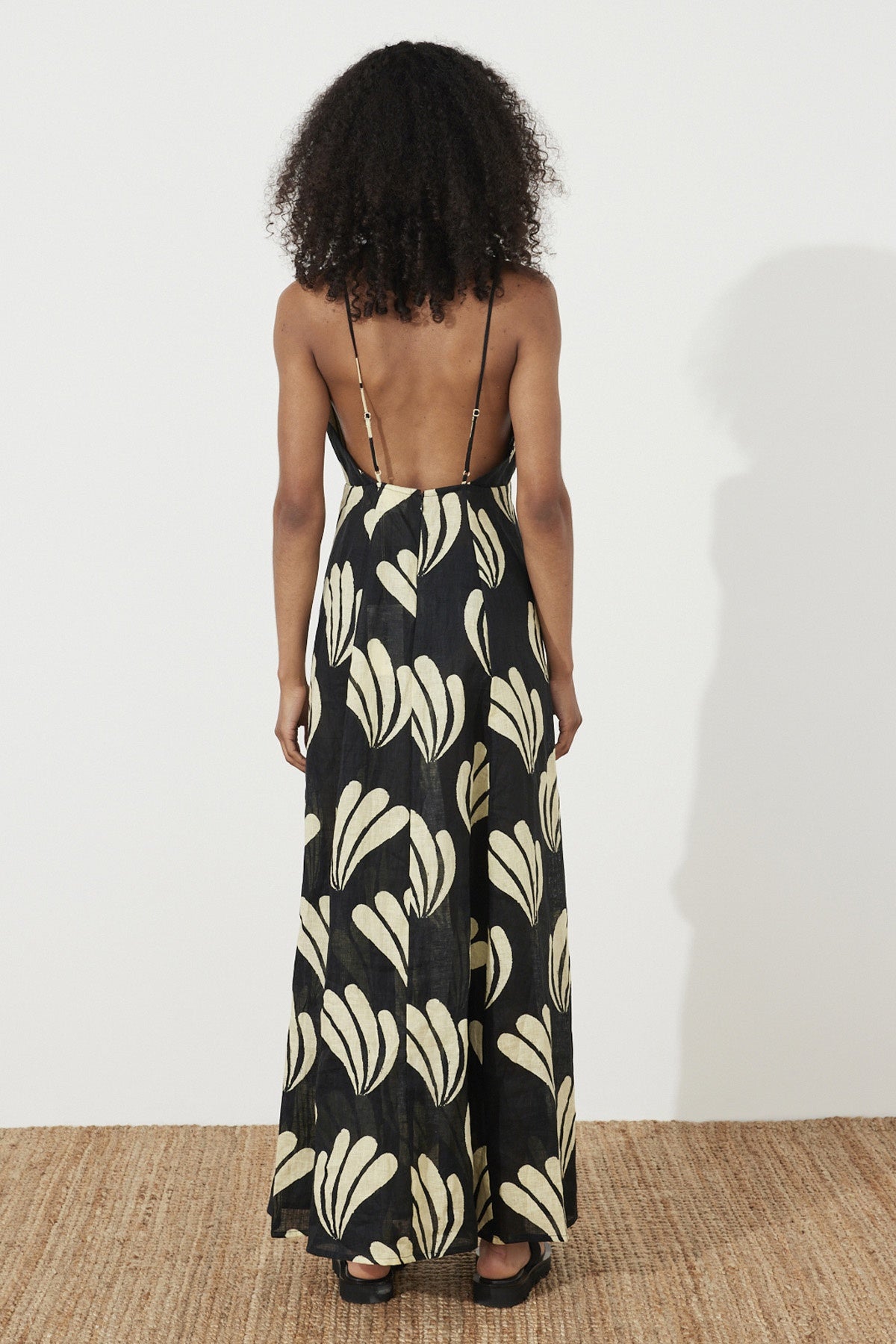 PALM LINEN DRESS - FINAL SALE