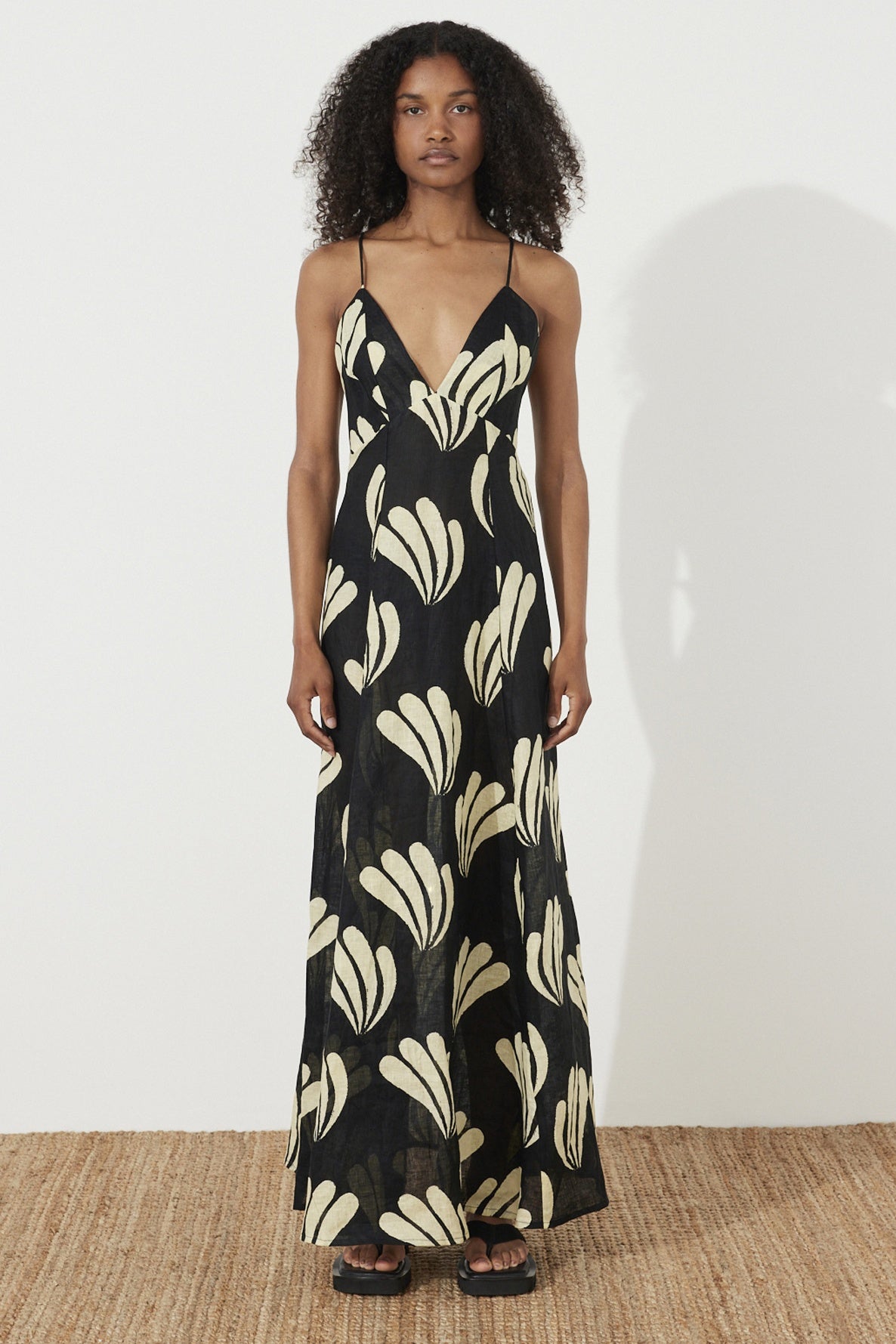 PALM LINEN DRESS - FINAL SALE