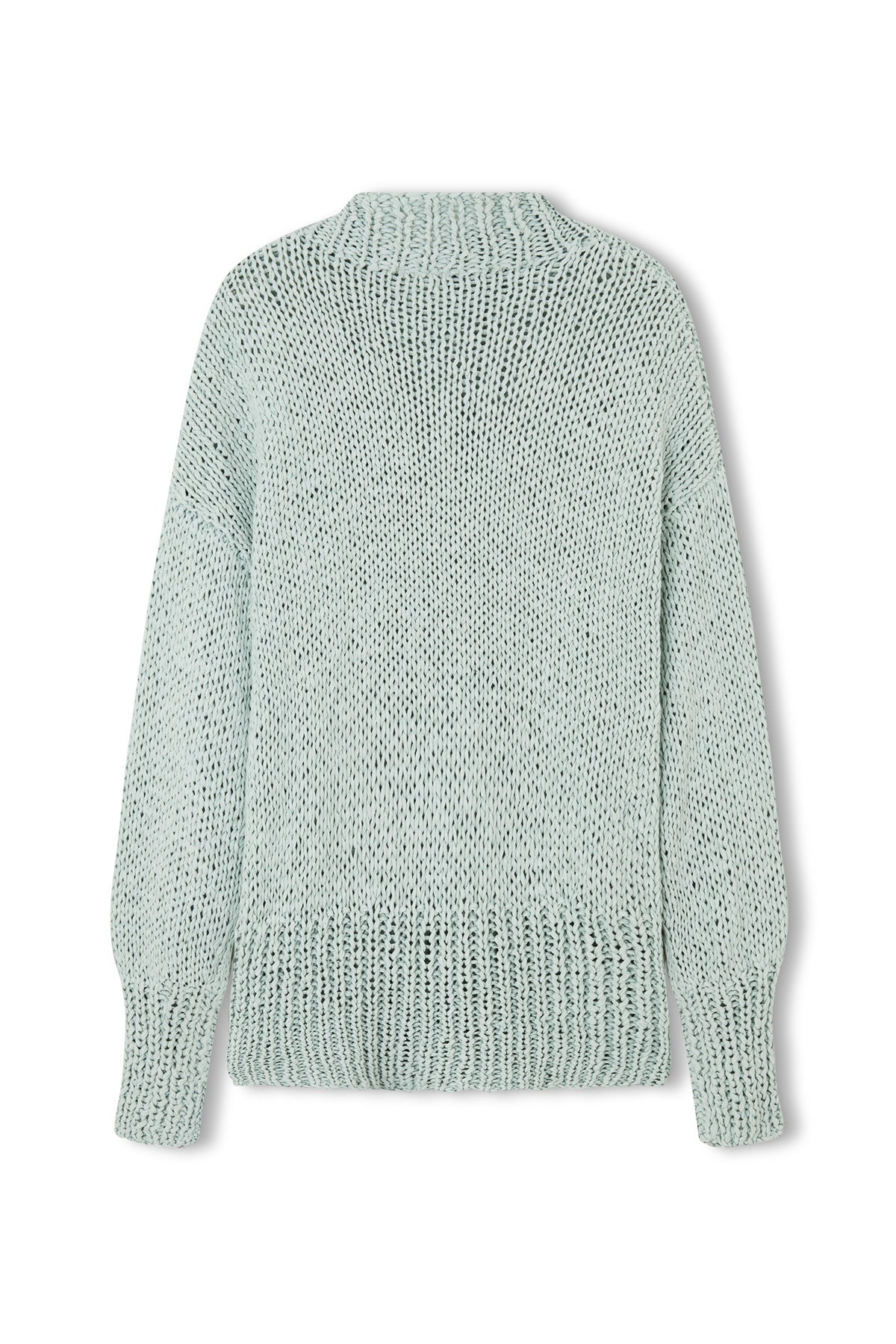SEAGLASS LINEN COTTON BLEND HAND KNIT JUMPER - FINAL SALE