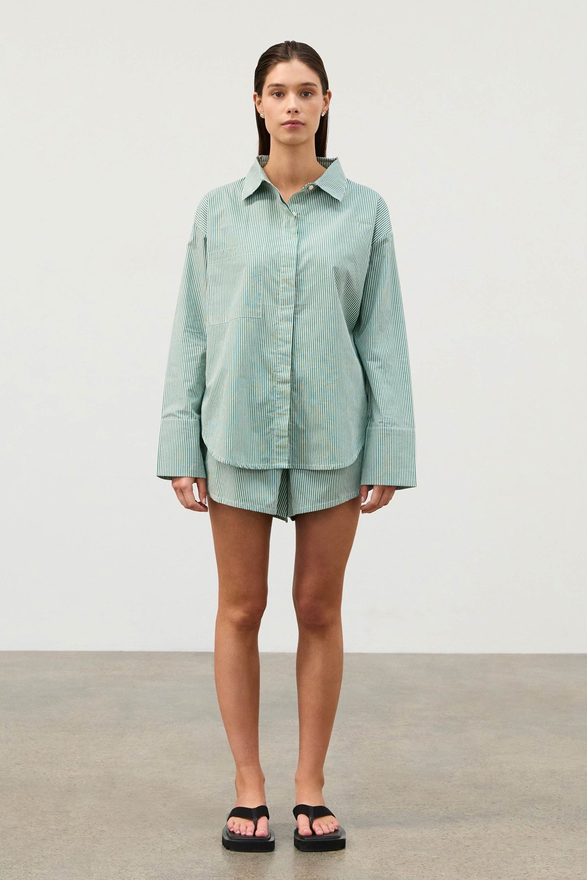 Tallow Pin Stripe Cotton Shirt