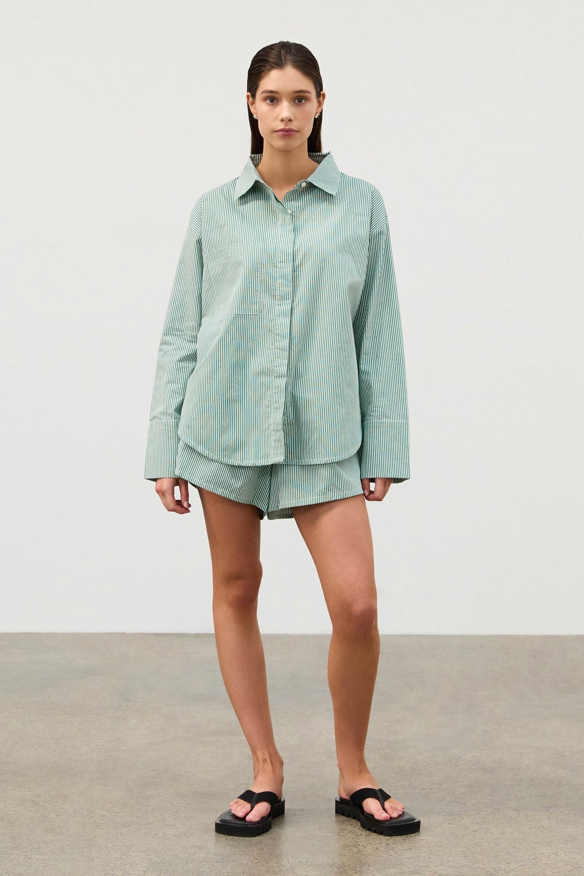 Tallow Pin Stripe Cotton Shirt