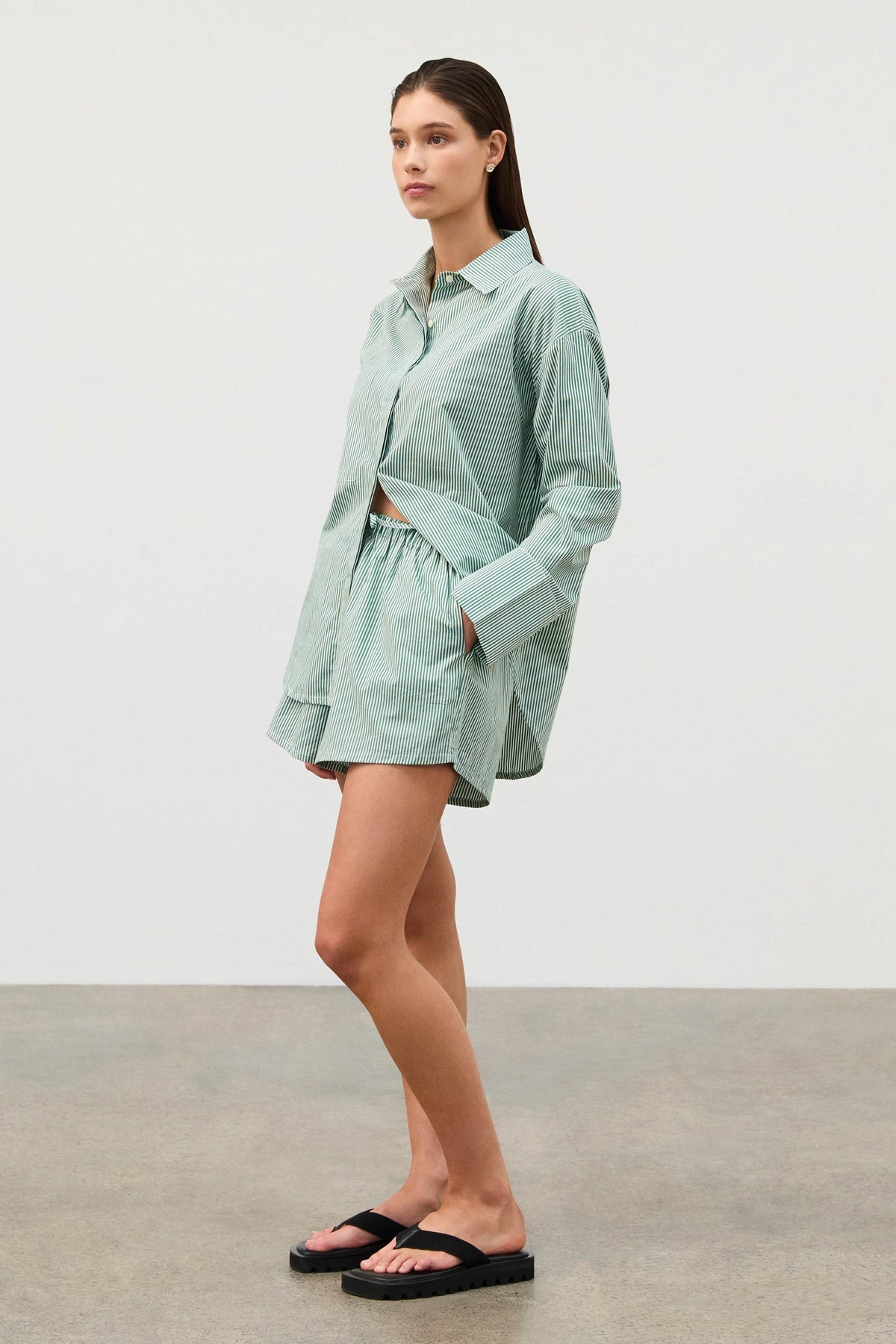 Tallow Pin Stripe Cotton Short - FINAL SALE